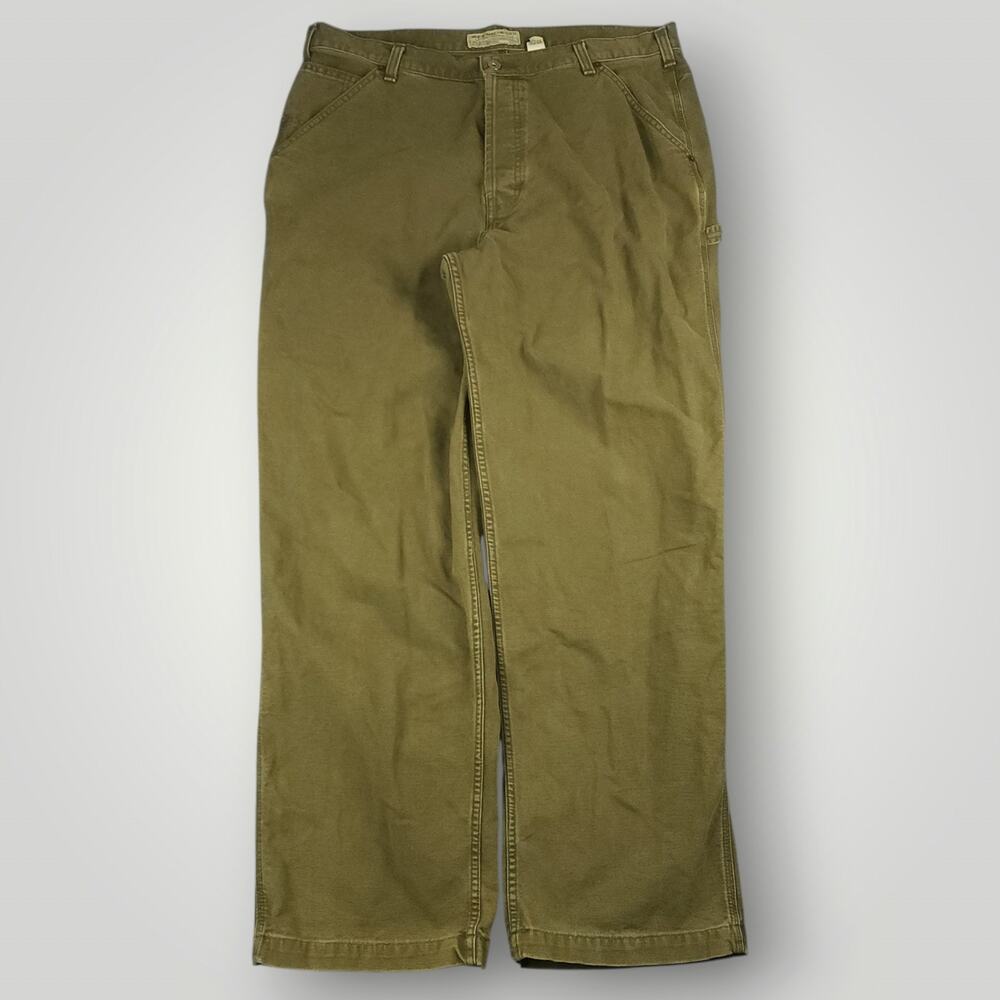 Abercrombie Fitch Pants Mens 38R Vtg Baggy Canvas Wide Leg Button Fly Painter